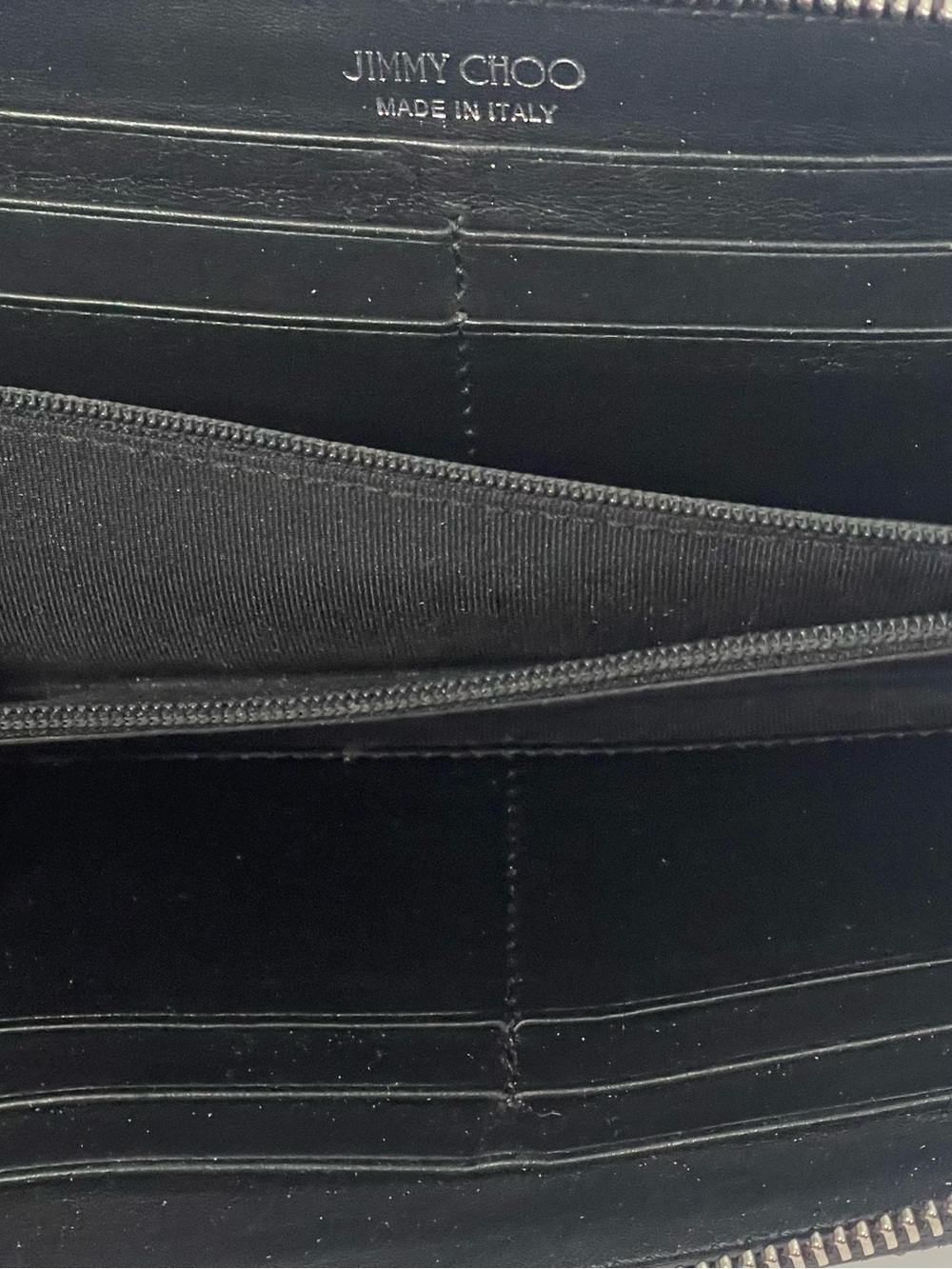 Jimmy Choo Black leather star studded zip around wallet - Picture 9 of 15